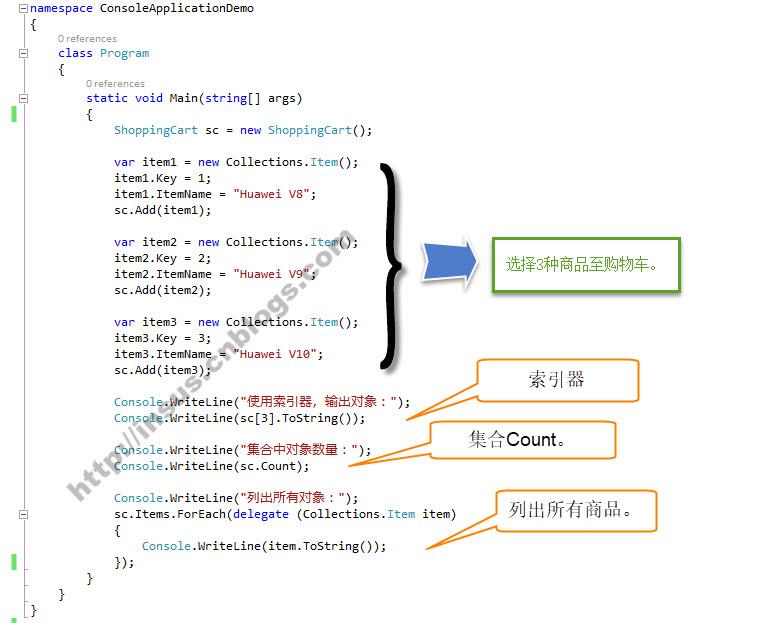 C#中集合Collections購物車Shopping Cart的示例分析