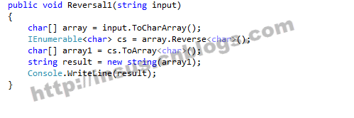 C#如何实现将一个字符串进行翻转显示