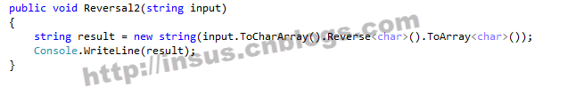 C#如何實現(xiàn)將一個字符串進行翻轉(zhuǎn)顯示