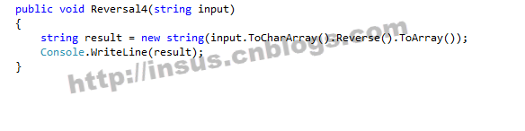 C#如何實現(xiàn)將一個字符串進行翻轉(zhuǎn)顯示