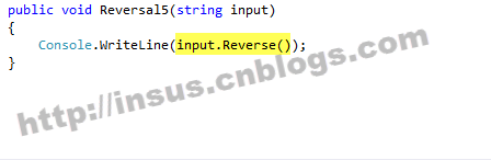 C#如何實現(xiàn)將一個字符串進行翻轉(zhuǎn)顯示