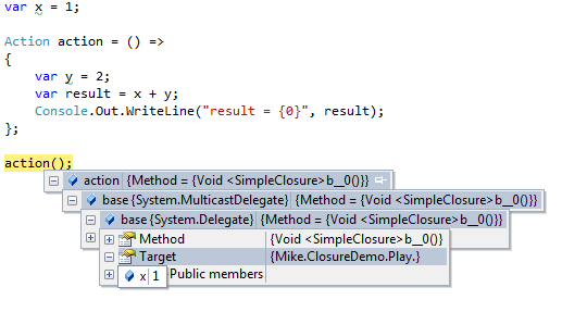 C# 中闭包的示例分析