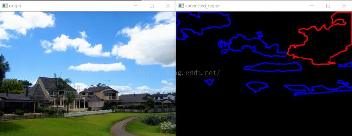 Opencv如何提取连通区域轮廓