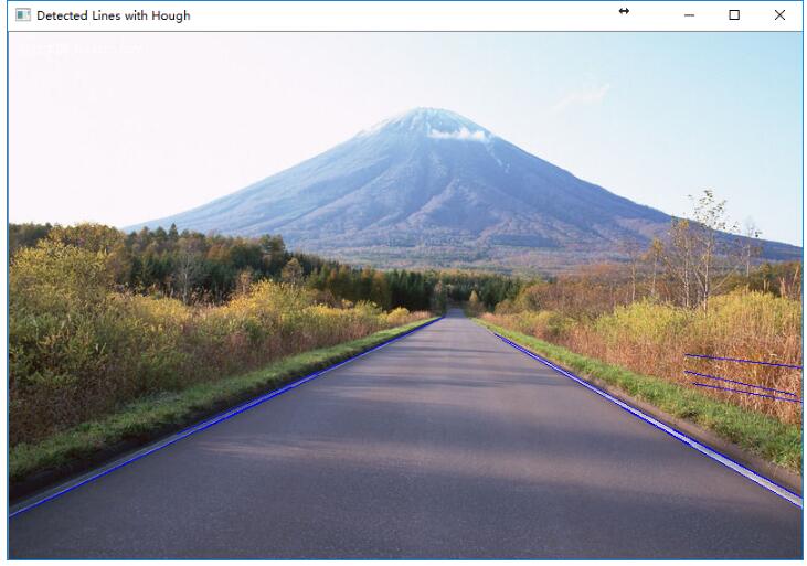 OpenCV中霍夫变换直线检测的示例分析