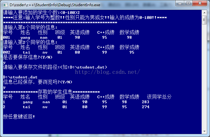 linux下C/C++学生信息管理系统的示例分析