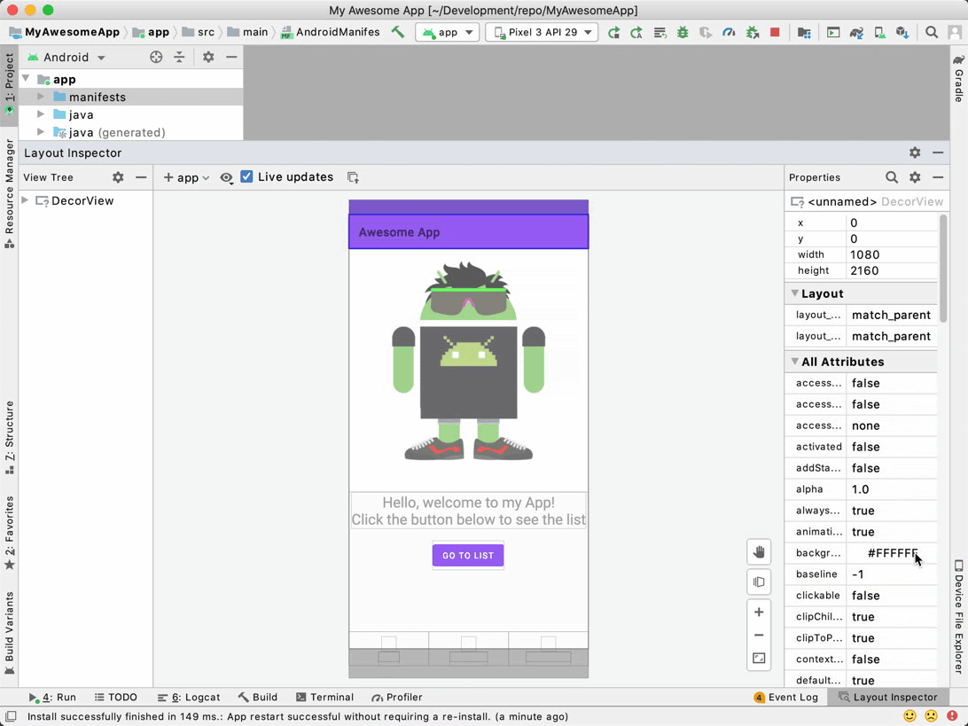 详解Android Studio 4.0新功能中的Live Layout Inspector