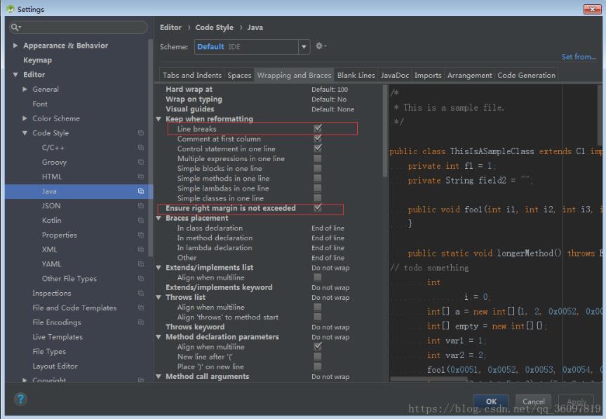 AndroidStudio 设置格式化断行宽度教程