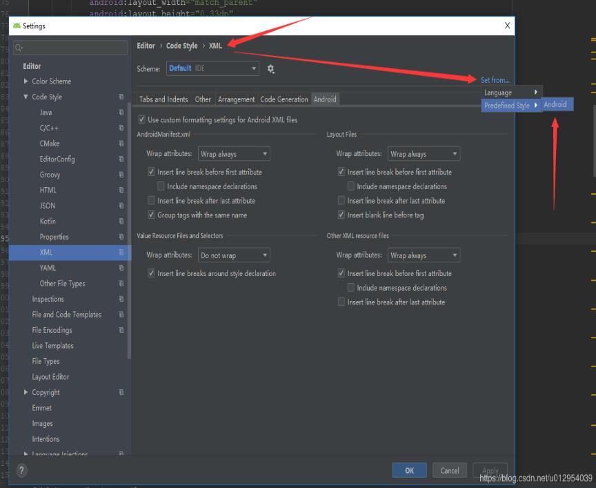 Android Studio3.5格式化布局代码时错位、错乱bug怎么办