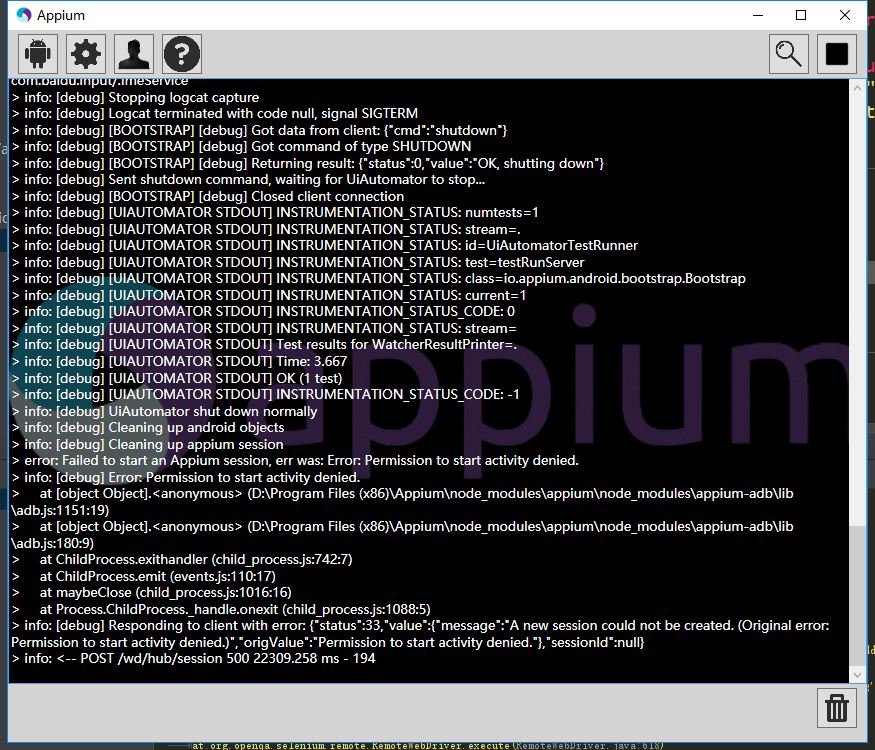 appium运行各种坑爹报错问题的示例分析