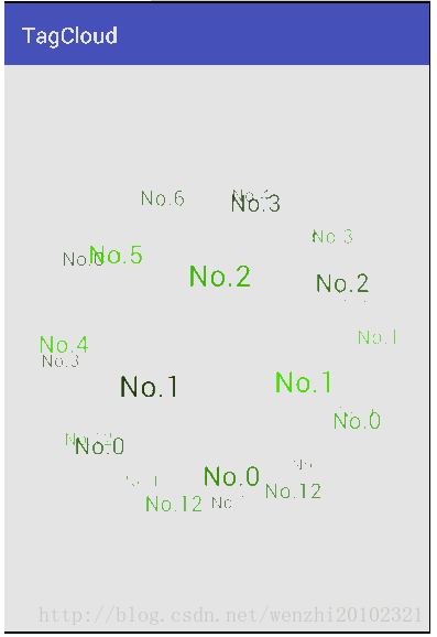 Android实现3D标签云简单效果