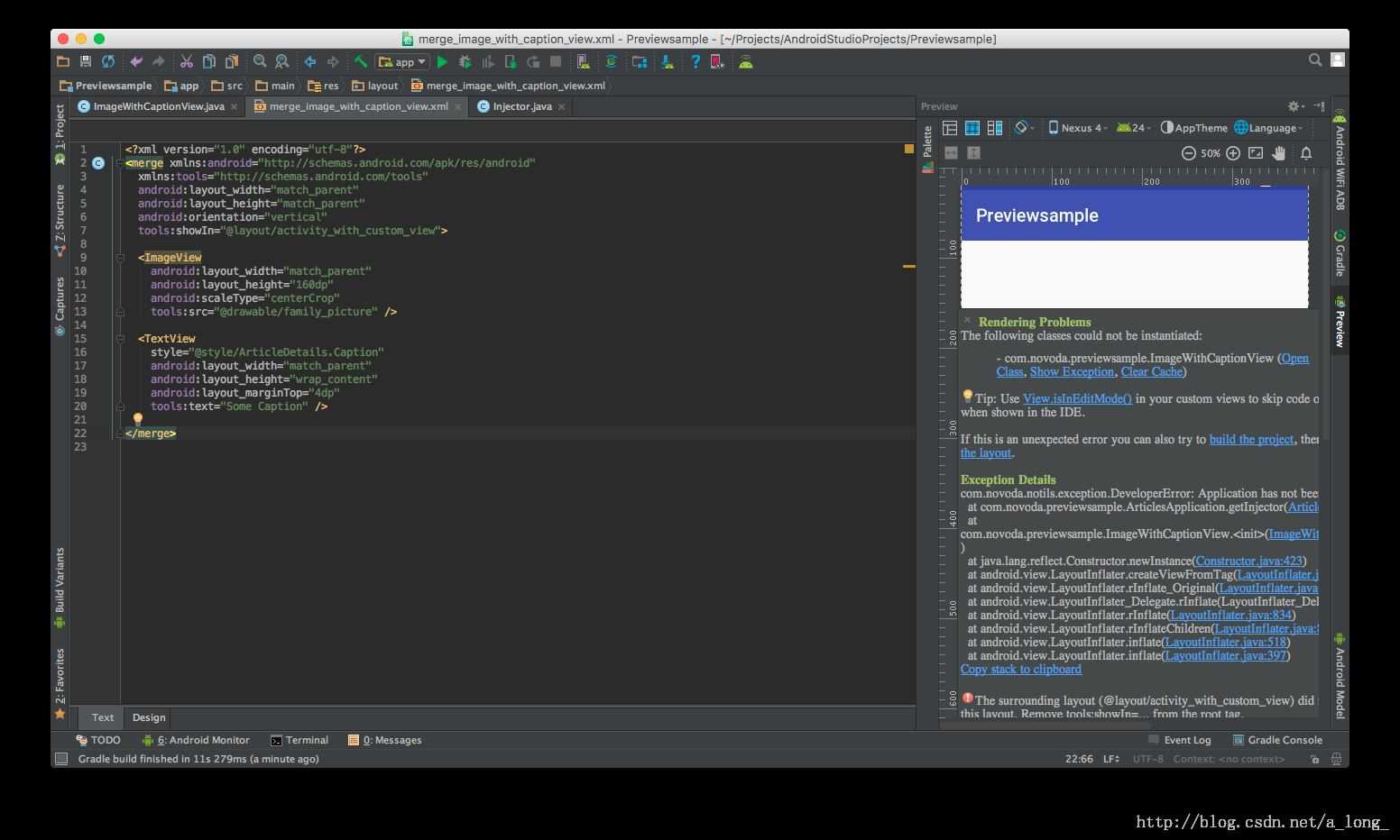 Android Studio preview中不固定及常见问题的示例分析