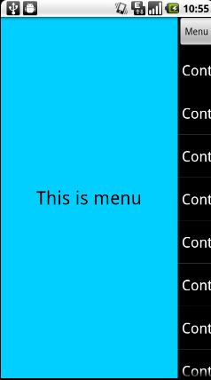 Android利用滑动菜单框架实现滑动菜单效果