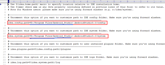 Android Studio配置文件路径修改的方法