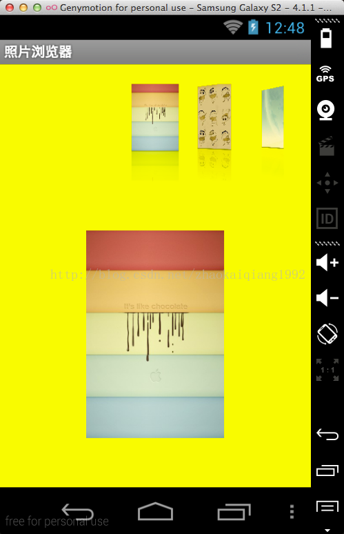Android自定义Gallery控件实现3D图片浏览器
