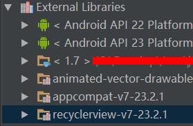 在Android Studio中添加RecyclerView-v7支持包的示例