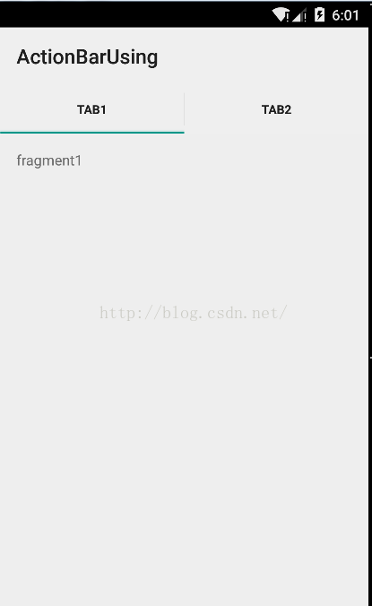 Android 中ActionBar+fragment實現頁面導航的實例