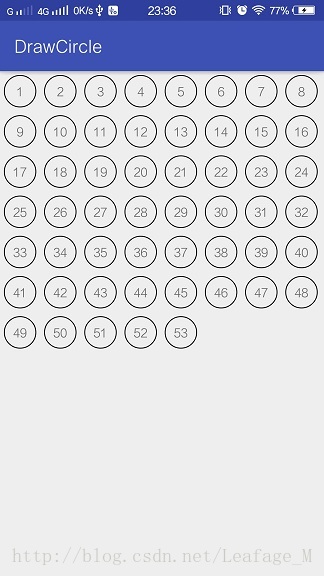 Android实现多个连续带数字圆圈效果