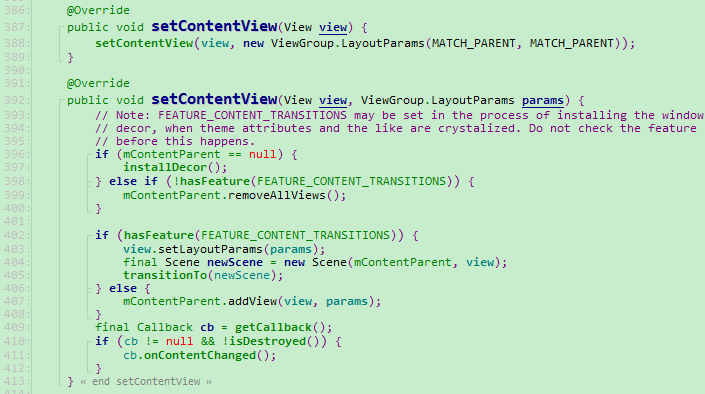 setContentView()方法如何在Android 中使用