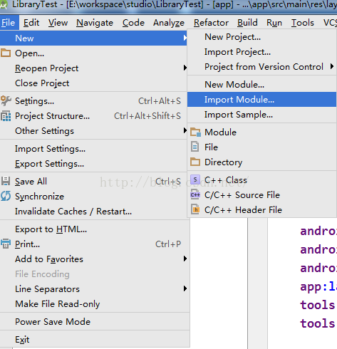 在Android项目中使用Studio怎么实现引用Library