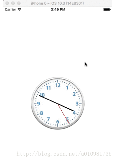 iOS实现简易钟表