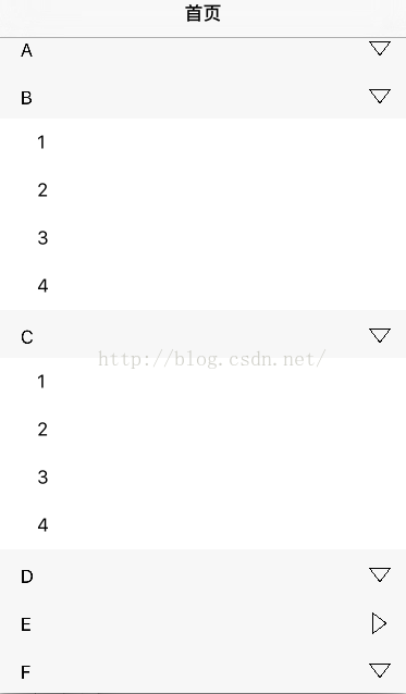 iOS中tableview 两级cell的展开与收回的示例代码