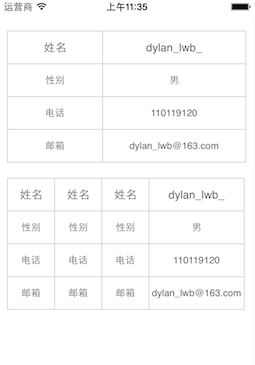 iOS中创建表格类视图WBDataGridView的实例代码