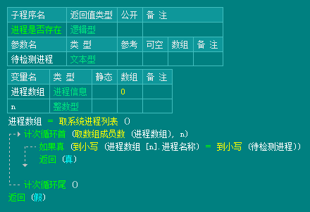 易语言中怎么实现进程检测