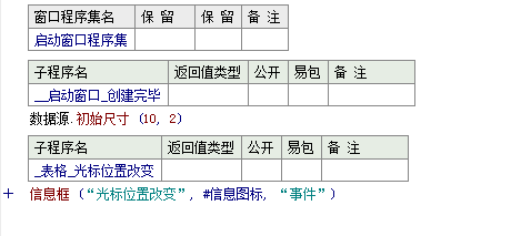 易语言表格中选择的单元格被改变信息框就弹出提示