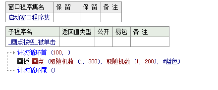 易语言如何向画板中指定或随机位置画指定颜色的点