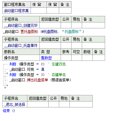 易语言设置当前程序到系统托盘中的方法