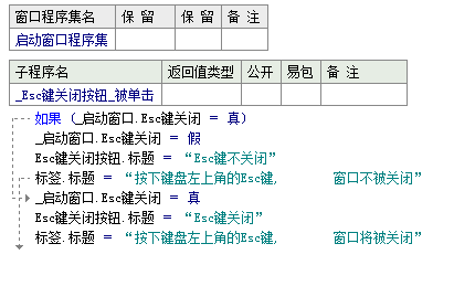 易語言如何設置是否啟用Esc鍵關閉窗口的功能