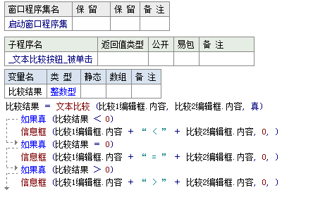 使用易语言怎么比较两个文本ASCII码值的大小