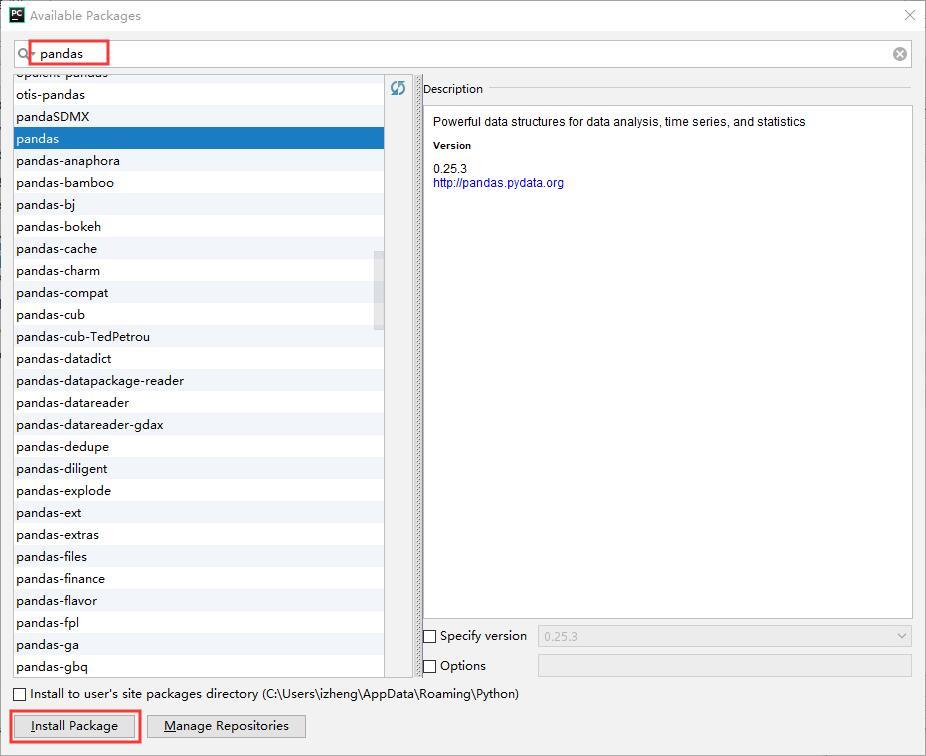 pycharm安装panda的步骤