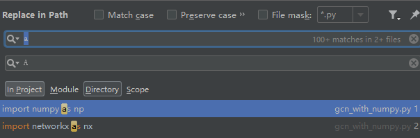 pycharm查找替换的方式