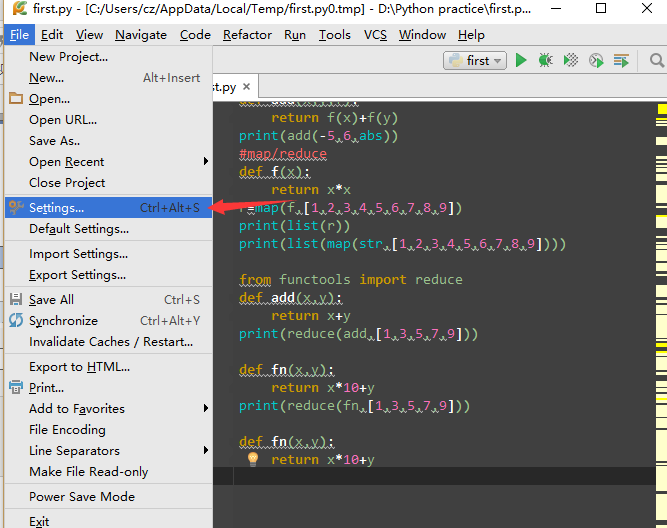 pycharm5顯示行號的操作方法