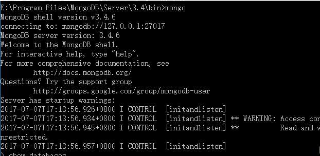 mongodb连接数据库不上的解决方法