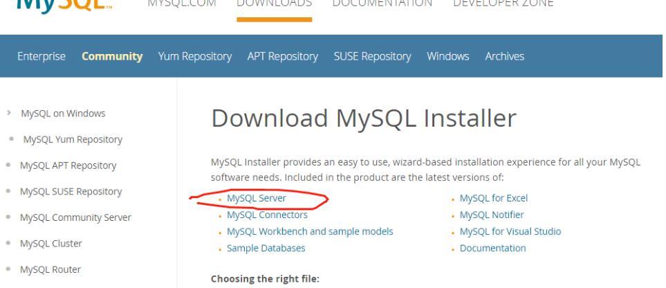 关于mysql的下载方法