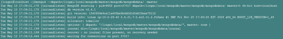 mongodb数据库搭建主从模式的方法