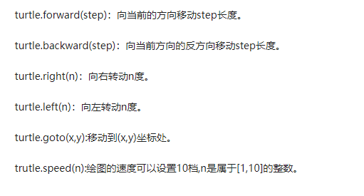 关于python中turtle模块命令的分类有哪几种