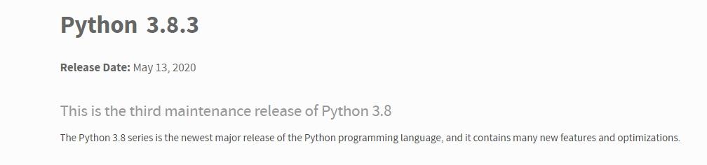 Python3目前最新版本是哪个