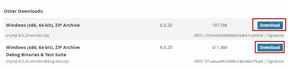 在mysql官网下载mysql的方法
