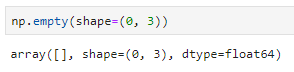 python創(chuàng)建空數(shù)組的方法