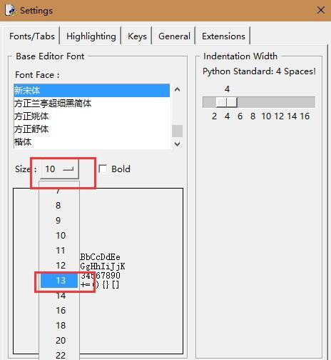 python中文设置字体的方法