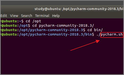 使用pycharm.sh命令运行程序的方法