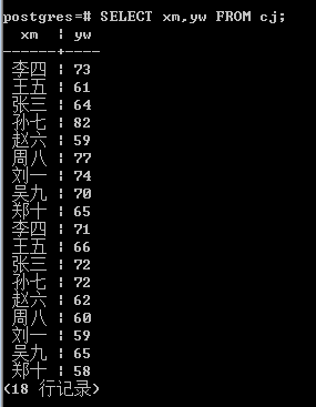 postgresql查看表数据的方法