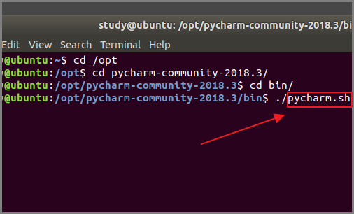 ubuntu中运行pycharm的方法