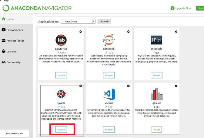 運(yùn)行anaconda中spyder的方法