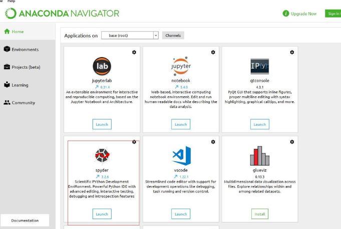 用anaconda打开spyder的方法