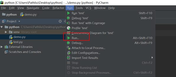 pycharm运行.py文件的方法