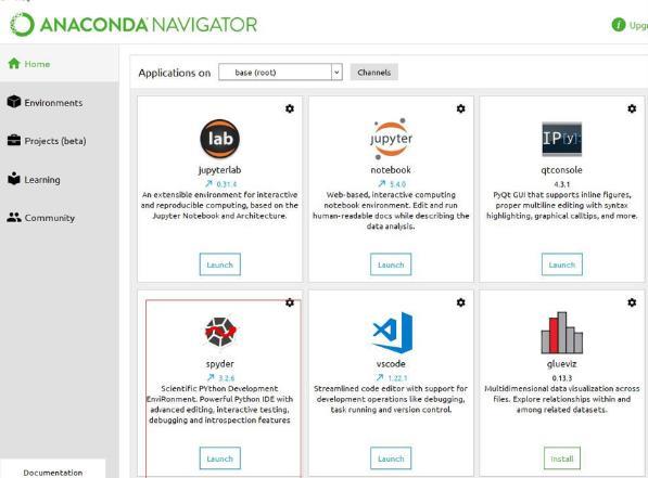 在anaconda里打开Spyder的方法